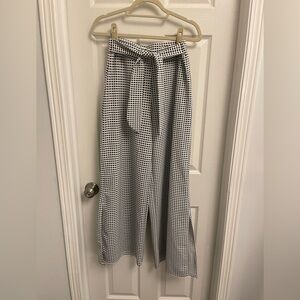 Maeve by Anthropologie wide leg stretchy black and white pants - medium